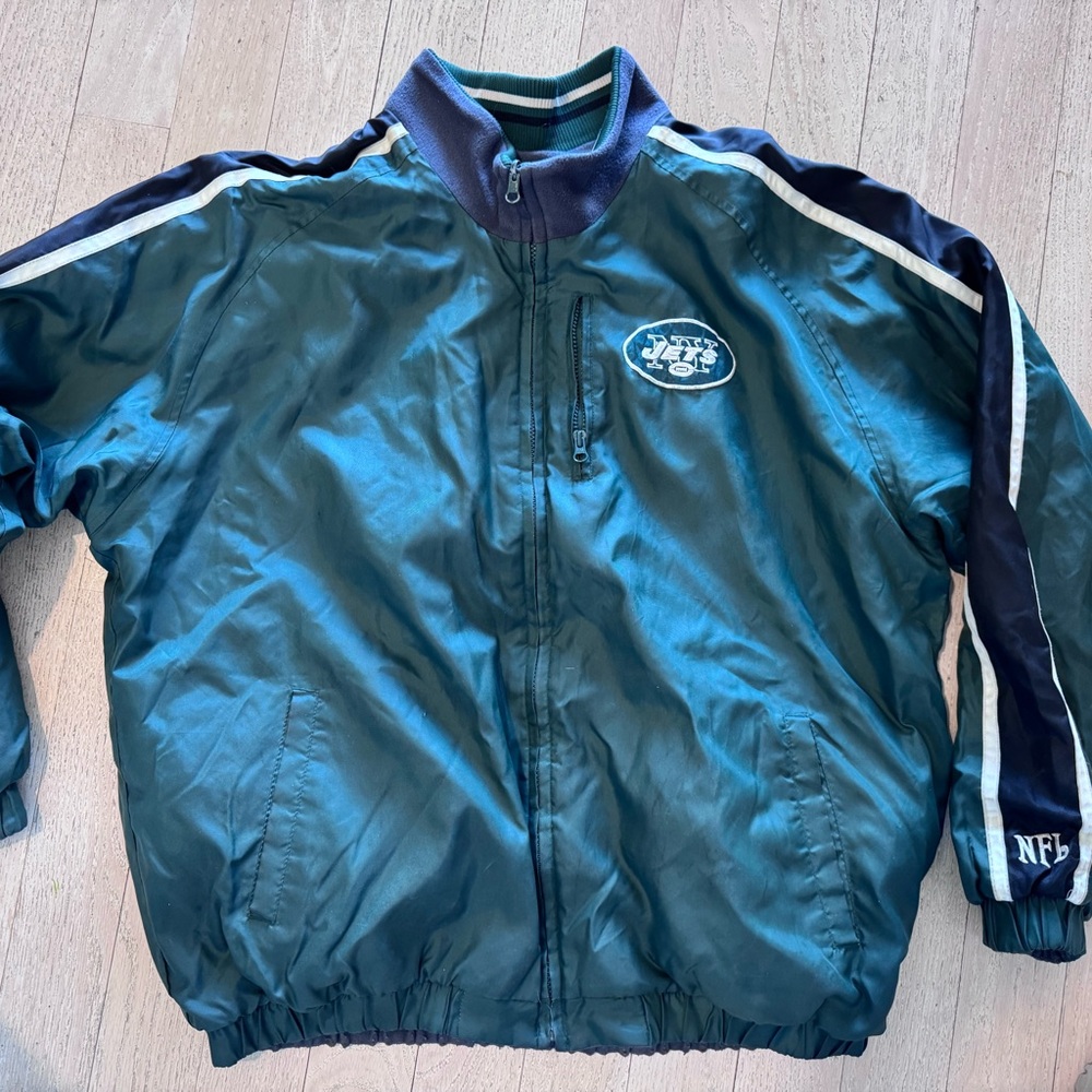 Vtg & Rare Official NFL JETS bomber Jacket Sz XL GUC